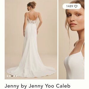 Jenny Yoo Wedding Dress / Caleb Matte Crepe Fit & Flare SZ 0 (altered but new)